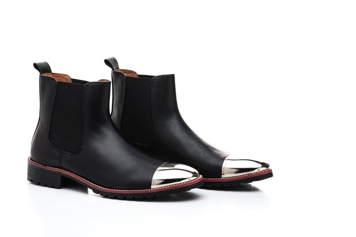 Silver Metal Toe Chelsea Boot – CaesarWalks Footwear